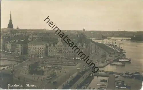 Stockholm - Slussen - Strassenbahn - Foto-Ansichtskarte