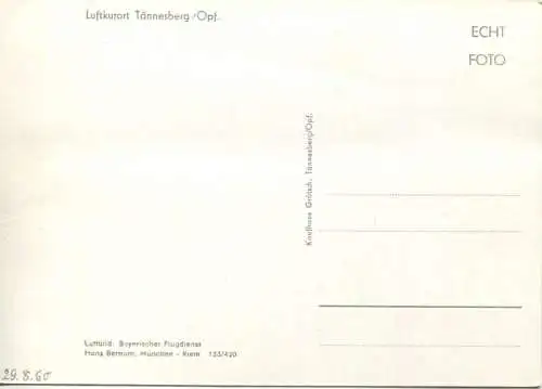 Tännesberg - Luftbild - Foto-AK Großformat 60er Jahre - Verlag Kaufhaus Carl Grötsch Tännesberg