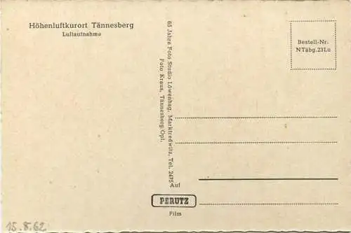 Tännesberg - Luftaufnahme - Verlag Foto Kraus Tännesberg 60er Jahre