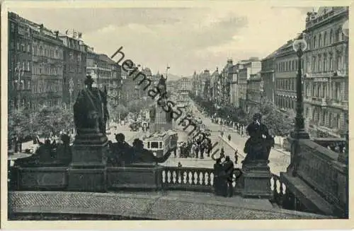 Prag - Wenzelsplatz - Strassenbahn