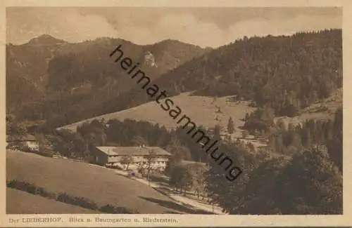 Der Lieberhof - Blick auf Baumgarten und Riederstein - Verlag L. Landes Tegernsee