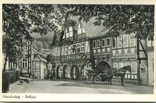 Schwalenberg - Rathaus - Verlag Ryba-Photo Schwalenberg - Rückseite beschrieben