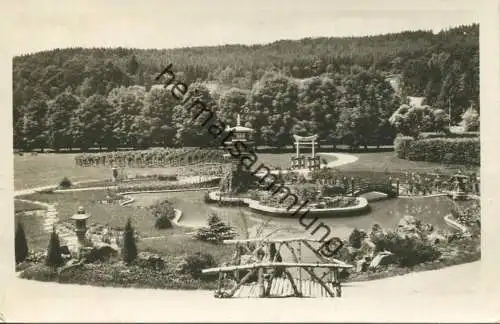 Lazne Luhacovice - Japonska zahradka - Bad Luhatschowitz - Foto-AK gel. 1949