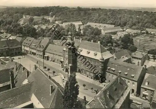 Mücheln - Blick zum Rathaus - Foto-AK Grossformat - Verlag VEB Bild und Heimat gel.