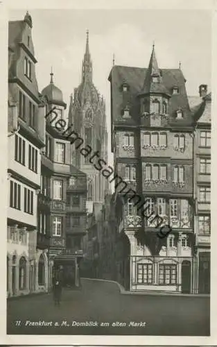 Frankfurt - Domblick am alten Markt - Foto-AK 1931 - Verlag Ludwig Klement Frankfurt