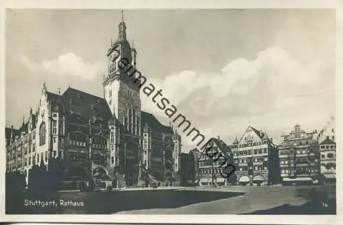 Stuttgart - Rathaus - Foto-AK 1931 - Verlag Dr. Sommer & Co. Zuffenhausen