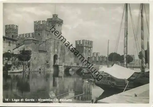 Lago di Garda - Sirmione - il Castello 1933 - Foto-AK Grossformat