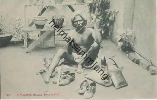 India - A Moochee (Indian Shoe Maker)