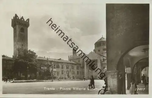 Trento - Piazza Vittorio Emanuele III - Vera Fotografia 1933