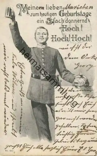 Geburtstag - Hoch! Hoch! Hoch! gel. 1909