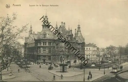 Anvers - Square de la Banque Nationale - Edition Nels Bruxelles - Feldpost gel. 1917