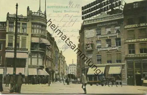 Rotterdam - Ingang Hoofdsteeg gel. 1910