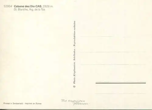 Cabane des Dix - Dt. Blanche - Aig. de la Tsa - AK Großformat