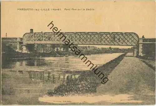 Marquette-lez-Lille - Pont fixe sur la Deule