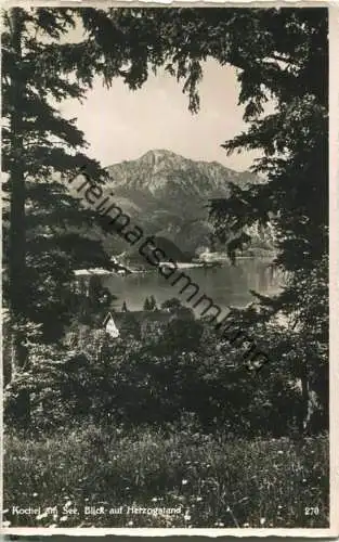 Kochel am See - Blick auf Herzogstand - Foto-Ansichtskarte - Verlag H. G. Blessing Kochel am See