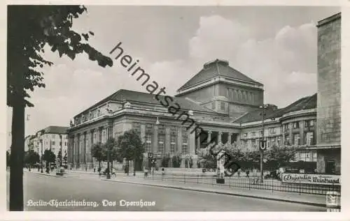 Berlin - Charlottenburg - Das Opernhaus - U-Bahnhof Deutsches Opernhaus - Foto-AK - gel. 1953