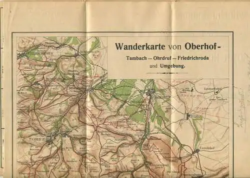 Deutschland - Wanderkarte von Oberhof Tambach Georgenthal Ohrdruf Bad Luisenthal und Umgebung - 1:75000 - Verlag Hofbuch