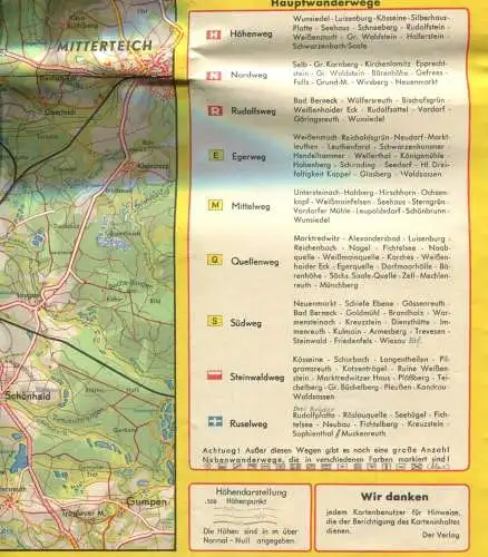 Deutschland - Fichtelgebirge - 1:50000 neunfarbig - Camping Jugendherbergen - Sprechende Wanderkarte - Verlag Schaffmann