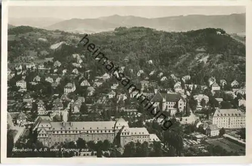 64625 Bensheim an der Bergstrasse - Fliegerfoto - Foto-Ansichtskarte - Verlag A. Weber & Co Stuttgart