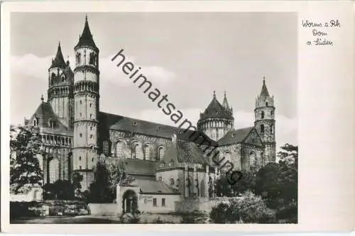 Worms - Dom von Süden - Foto-Ansichtskarte - Verlag Wilhelm Maul Ludwigshafen