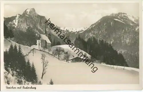 Streichen mit Rudersburg - Foto-Ansichtskarte - Verlag A. Weber & Co Stuttgart