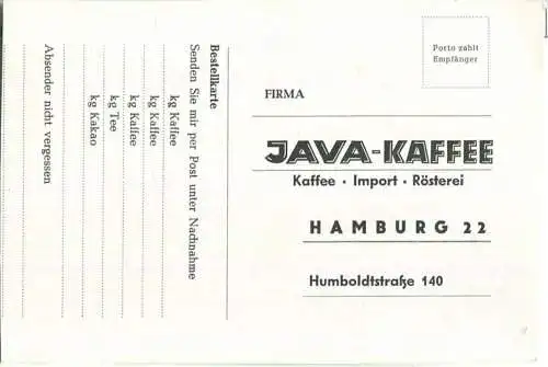 Hamburg-Harburg - Elbe-Straßenbrücken - Bestellkarte JAVA-Kaffe