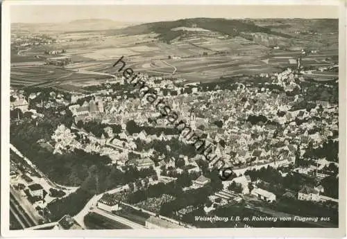 Weissenburg - Rohrberg - Fliegeraufnahme - Foto-Ansichtskarte Grossformat - Verlag A. Weber & Co Stuttgart