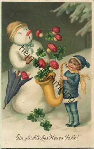 Ein glückliches Neues Jahr - Schneemann