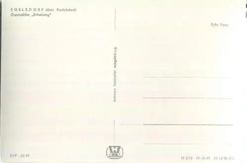 Dröbischau - Egelsdorf - Gaststätte Erholung - Foto-Ansichtskarte