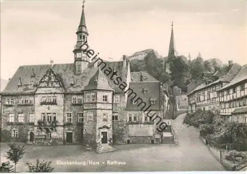 Blankenburg / Harz - Rathaus - Foto-Ansichtskarte