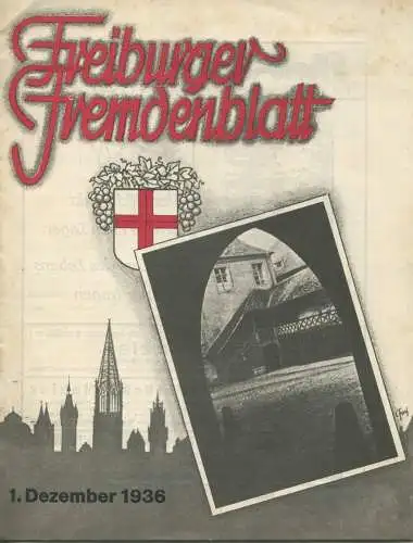 Deutschland - Freiburger Fremdenblatt 1936 - 16 Seiten mit 7 Abbildungen - Stadtplan - Hotels und Pensionen Werbung