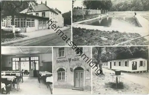 Großröhrsdorf - Kinderferienlager Schneckenmühle - Foto-Ansichtskarte - Kastenstempel HPA/PA 1058 Berlin Fehlgeleitet ..