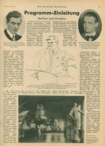 Der deutsche Rundfunk - 10. Jahrgang Heft 23 Berlin Juni 1932 - 70 Seiten mit vielen Abbildungen Berichten und das Rundf