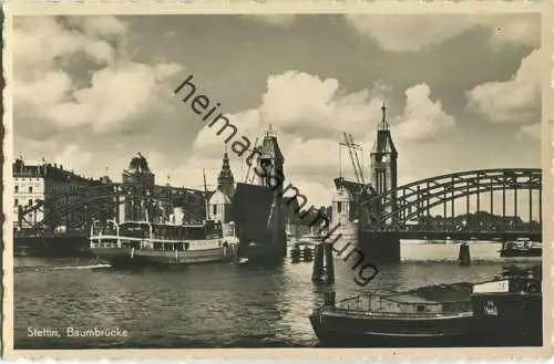 Szczecin - Stettin - Baumbrücke - Foto-Ansichtskarte