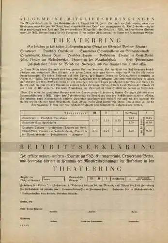Die Deutsche Arbeitsfront NSG Kraft durch Freude Berlin - Kulturelle Veranstaltungen 1937/1938  - 32 Seiten mit unzählig