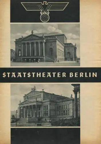 Staatstheater Berlin - Spielzeit 1935/36 - 3 Doppelseiten DINA4-Format mit vielen Abbildungen - Anni Konetzni Karl Hamme