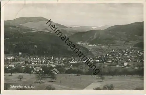 Schopfheim - Gesamtansicht - Foto-Ansichtskarte - Gebrauchsspuren