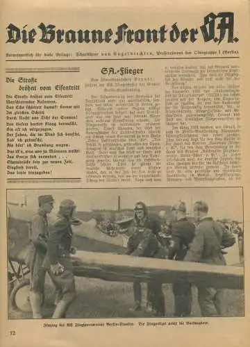 Die Berliner Front - Parteiamtliches Mitteilungsblatt für den Gau Gross Berlin - herausgegeben vom Presseamt NSDAP Gr. B