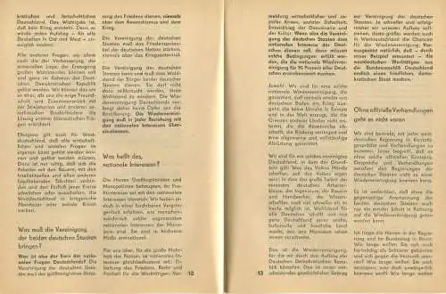 Der demokratische Weg zur Wiedervereinigung Deutschlands - Aus der Festrede Walter Ulbrichts zum 15. Jahrestag der Deuts