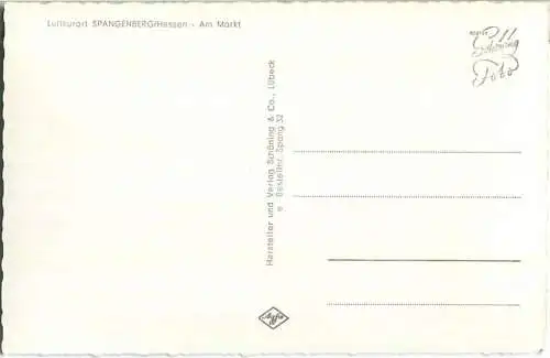Spangenberg - Markt - Foto-Ansichtskarte
