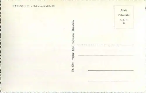 Karlsruhe - Schwarzwaldhalle - Foto-Ansichtskarte