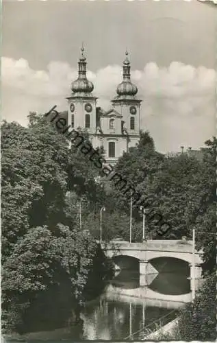 Donaueschingen - Stadtkirche - Schützenbrücke - Foto-Ansichtskarte