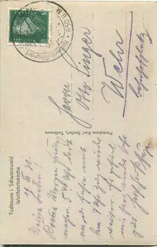 Todtmoos - Wallfahrtskirche - Foto-Ansichtskarte