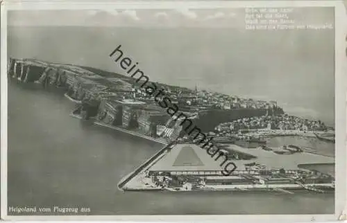 Helgoland - Flugzeugaufnahme - Foto-Ansichtskarte