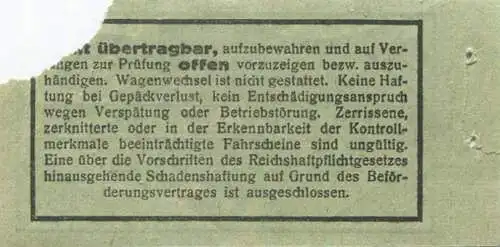 Deutschland - Leipzig - Fahrschein für Ring- und Endstreckentarif - L.V.B. 1938