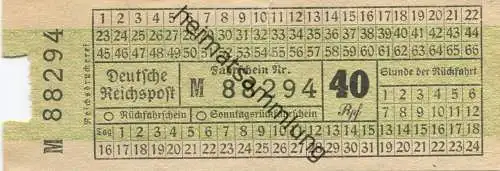 Deutschland - Deutsche Reichspost - Fahrschein 40Rpf.