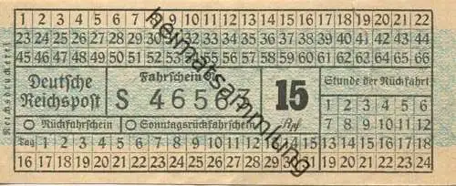 Deutschland - Deutsche Reichspost - Fahrschein 15Rpf.