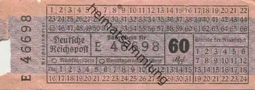 Deutschland - Deutsche Reichspost - Fahrschein 60Rpf.