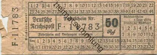 Deutschland - Deutsche Reichspost - Fahrschein 50Rpf.