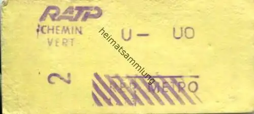 Frankreich - Paris - RATP - Billet Fahrschein
